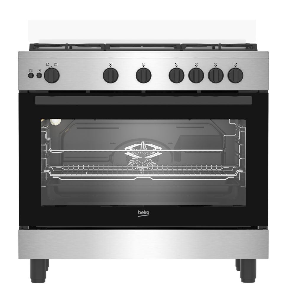 بوتجاز بيكو 5ش امان كامل 90 ستانلس مروحتين تبريد وطهى حوامل زهر BGGR 11125 GB