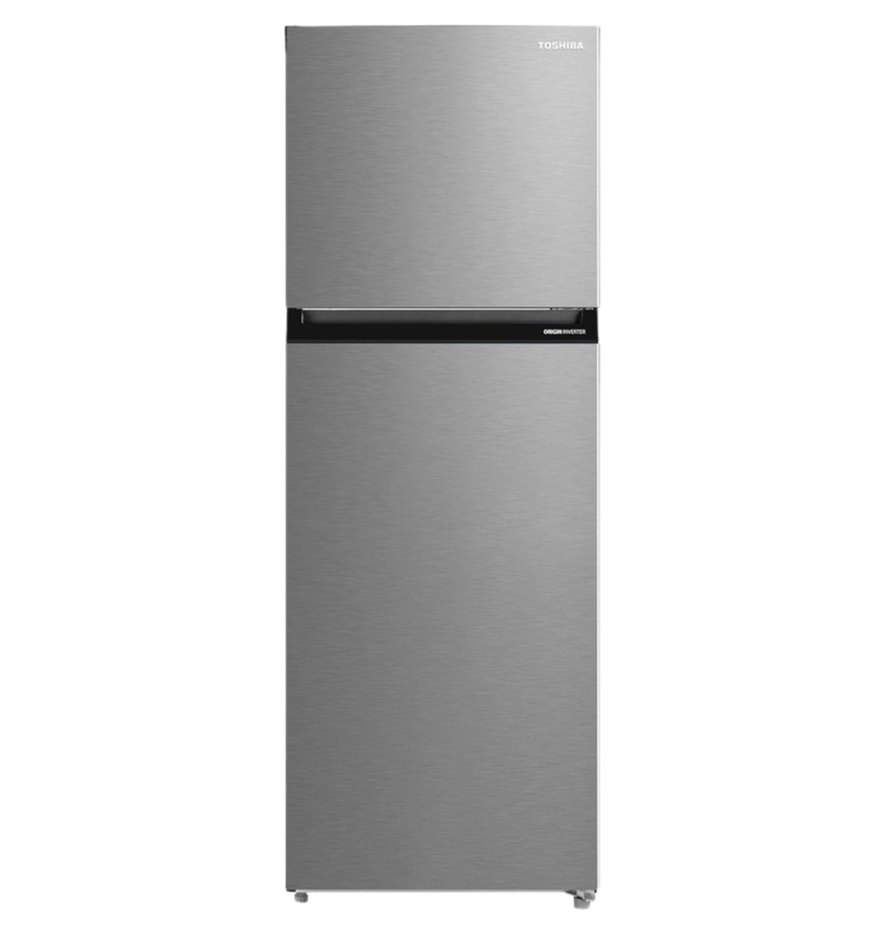ثلاجه توشيبا 411 لتر فضي لامع انفرتر /ميديا GR-RT558WE-PMN(57)