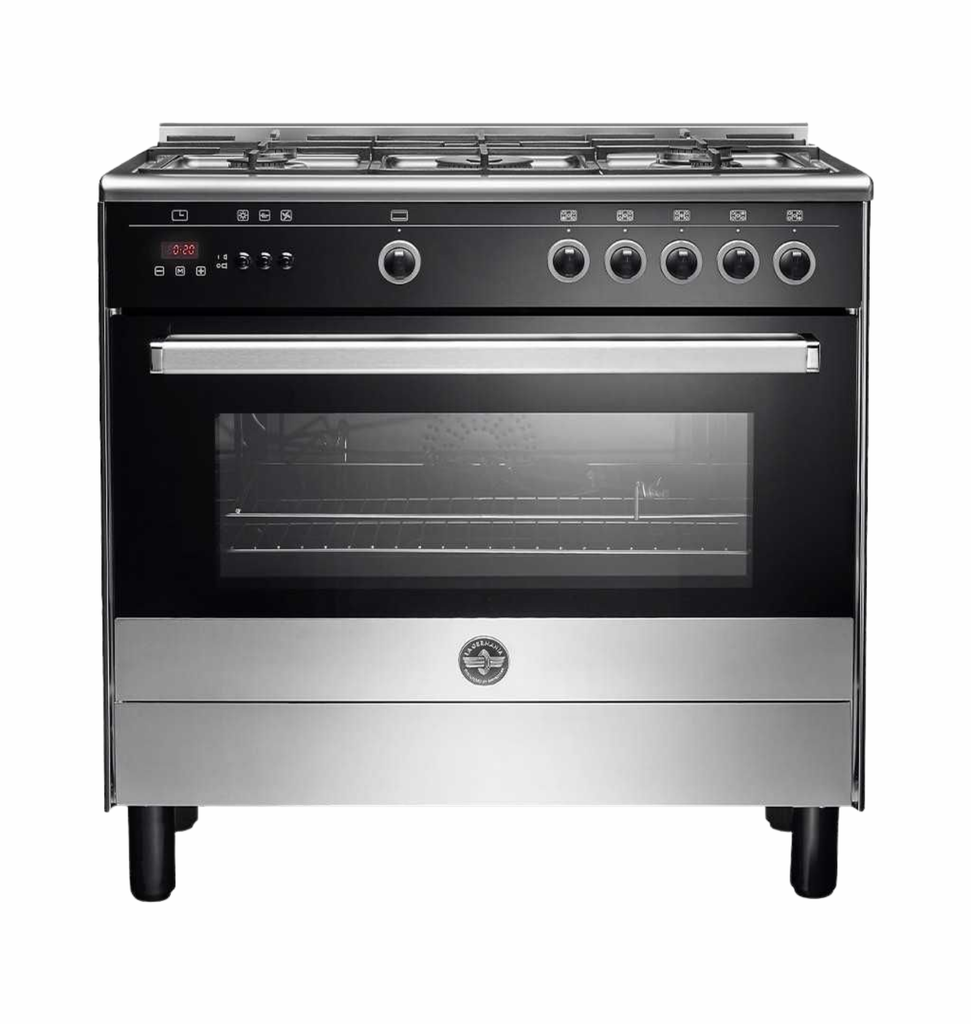 بوتجاز لاجيرمانيا 90 سم مودرنا سوبريمو 2 مروحه توزيع + مروحه تبريد بدون غطاء زجاج 9L10G4A1X4AWW