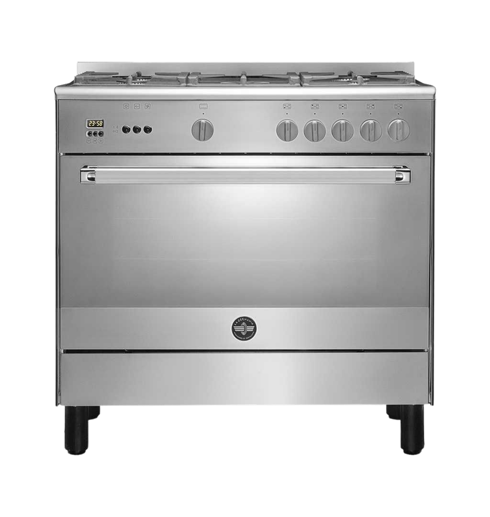 بوتجاز لاجيرمانيا 90 سم كلاسيكا سوبريمو 2 مروحه توزيع + مروحه تبريد بدون غطاء زجاج  9H10GLA1X4AWW