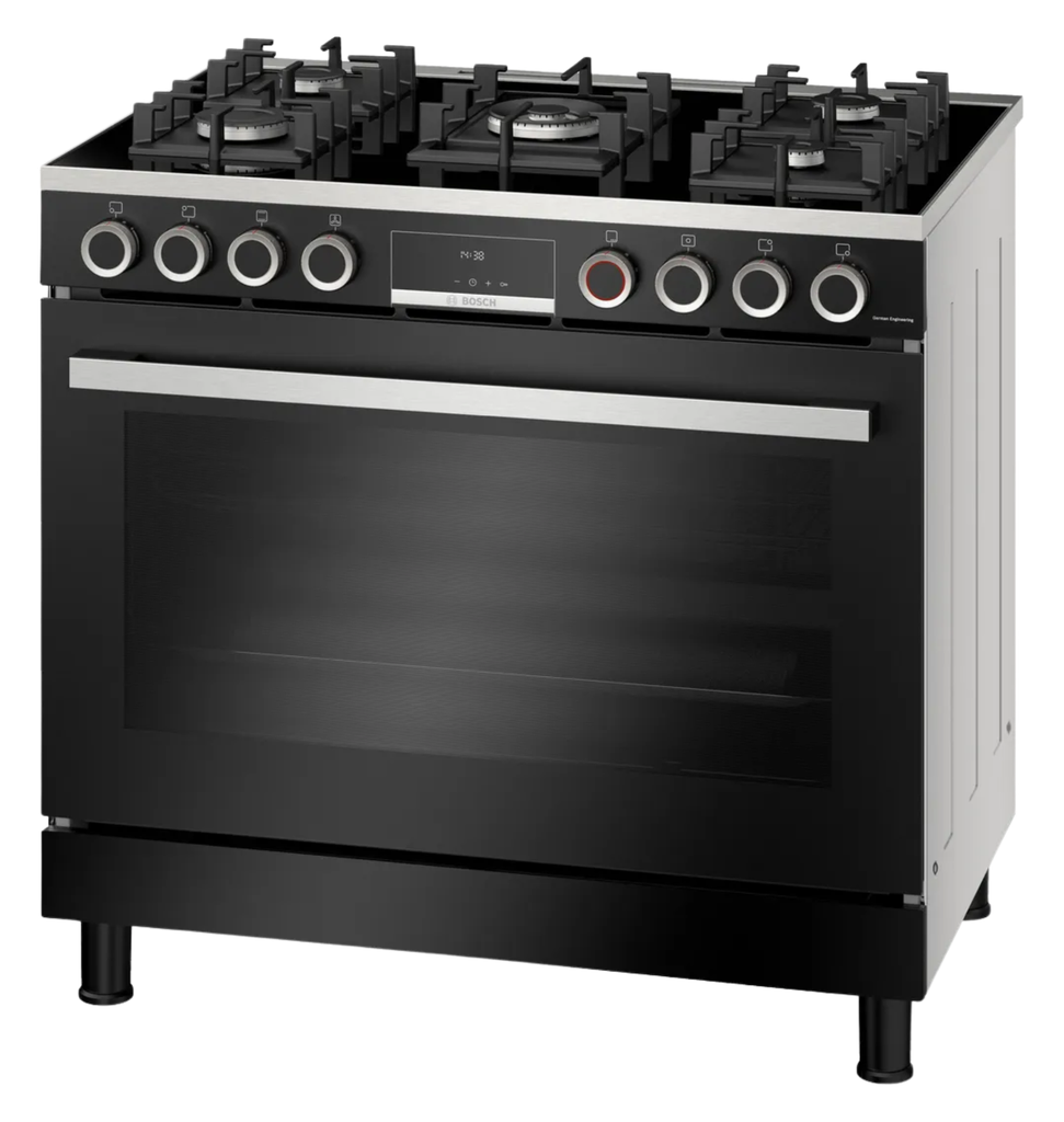 بوتجاز بوش 90 اسود ديجيتال حملات زهر 5 شعلة امان كامل بالمروحه  HJY5G7V61S