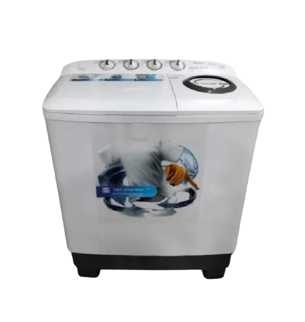 غساله ميديا هاف 10 ك حوضين ابيض MTE02W100/W