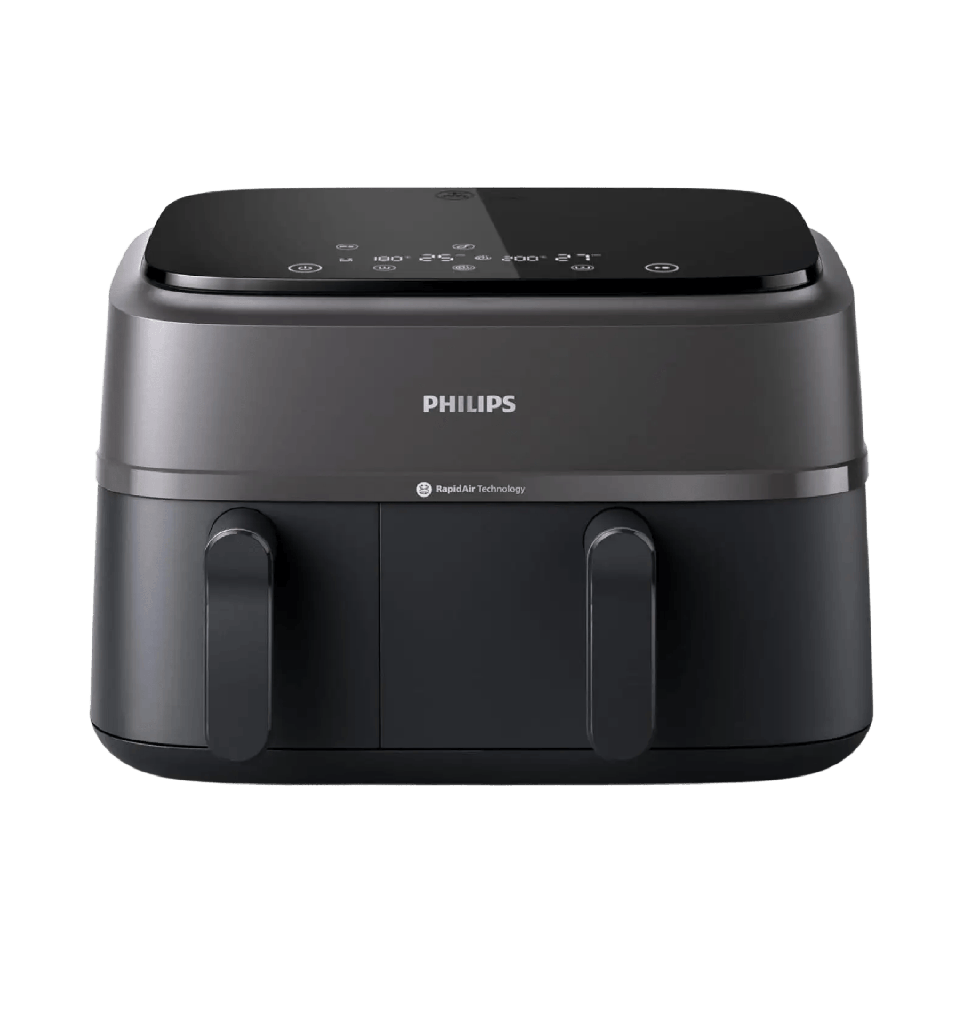 قلايه فيليبس 6.2 لتر 1700 وات ديجيتال اسود باب شفاف NA230/00