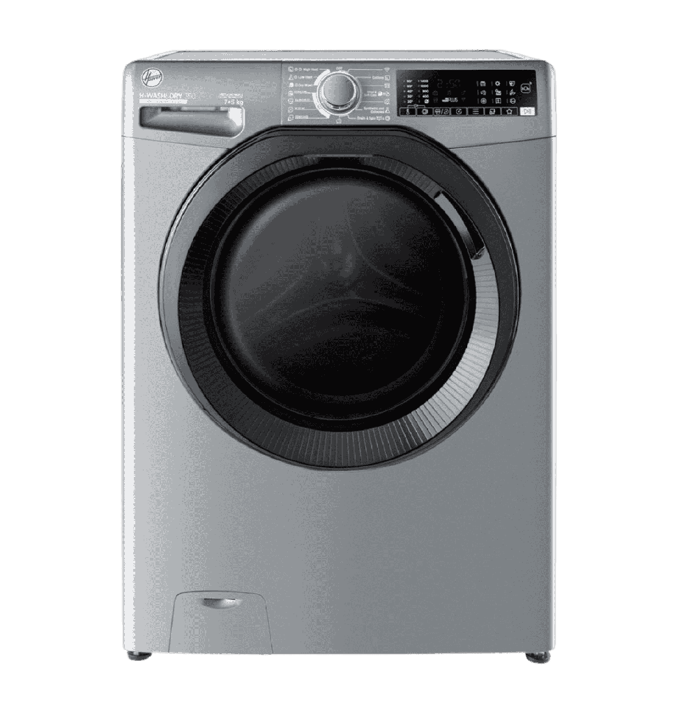 غساله هوفر 7ك بالمجفف 5ك 1400لفه سلفر باب اسود wifi بالبخار انفرتر H3DPS4756TMBRELA