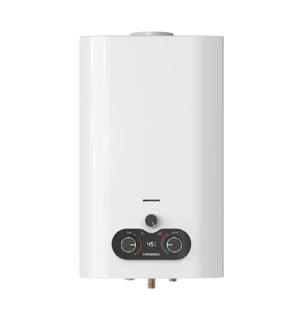 سخان غاز تورنيدو 10 لتر انبوبه ديجيتال ابيض  الجديد GHE-C10CTE-W