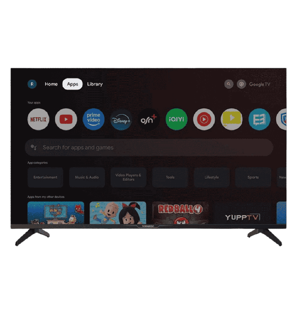 شاشه تورنيدو 32 سمارت جوجل بدون فريم رسيفر داخلي 32EA6500E