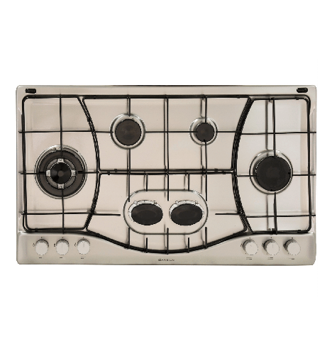 [3002691] مسطح اريستون 90سم 6ش غاز ستانلس PHN 962 TS/IX/A