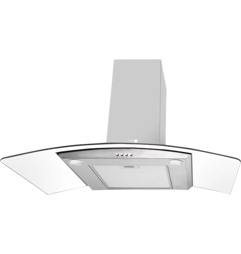 [102059] شفاط هرمي تربو اير 90 زجاجي بومبيه بانثيون