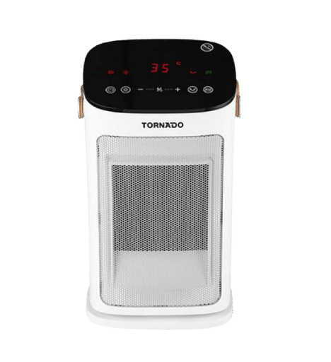 [107913] دفايه تورنيدو سيراميك مكتب 2000 وات ابيض ديجيتال TPH-2000T