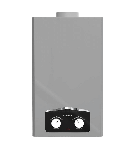 [105870] سخان غاز تورنيدو 10 لتر غاز طبيعي ديجيتال سلفر نحاس GHM-C10BNE-S