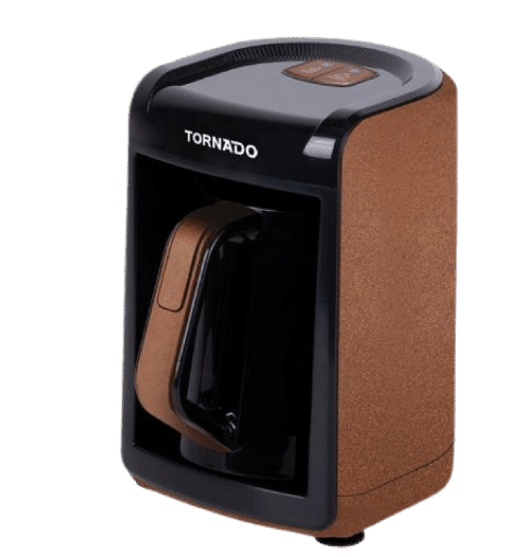 [107193] ماكينه قهوه تركي تورنيدو باللبن اوتوماتيك 535 وات بني TCME-100-MILK