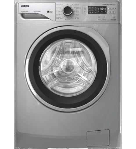 [914909405] غساله زانوسي 8ك 1200 لفه بخار فضي باب اسود باطار كروم ZWF8240SX5