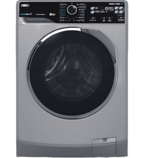 [914909418] غساله زانوسي 7ك 1200 لفه انفرتر فضي باب اسود ZWF7221SL7