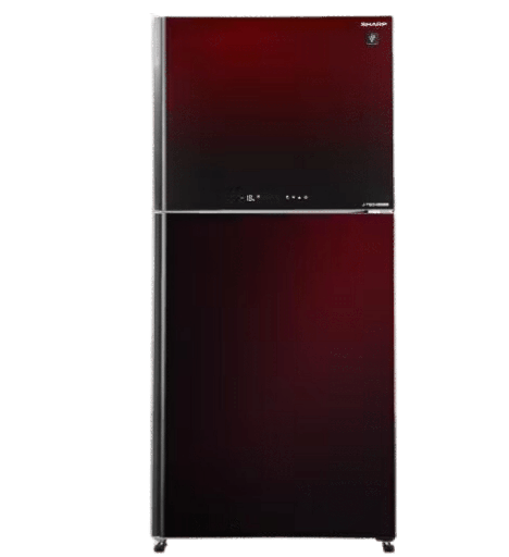 [104671] ثلاجه شارب 450 لتر انفرتر زجاج نبيتي مقبض طولي SJ-GV58G-RD