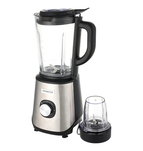 [108739] خلاط كينوود 1000 وات جسم ستانلس ودورق زجاج 2 لتر (مطحنه) + مبشره BLM45