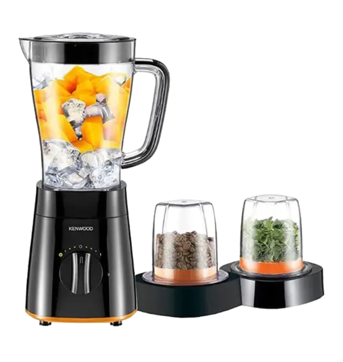 [108827] خلاط كينوود 500 وات 2 لتر مطحنه + مبشره اسود BLP15