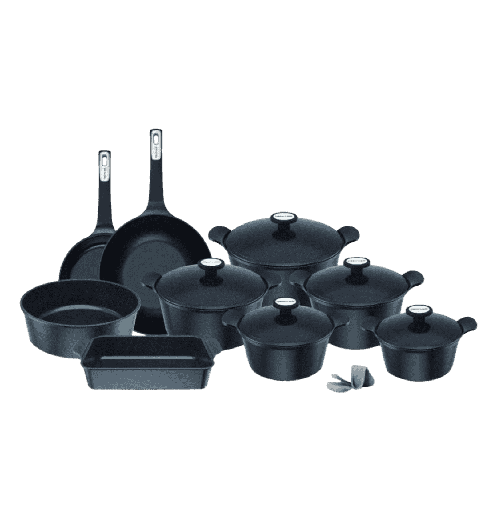 [104516] طقم جيرانيت نيوفلام كوري 14قطعه مضلع