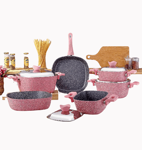 [104881] طقم  الهنا مربع 10 قطعه جرانيت