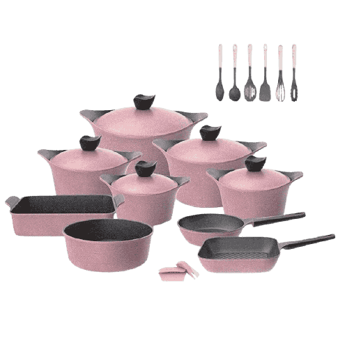 [105461] طقم جيرانيت نيو فلام كوري 20 قطعه