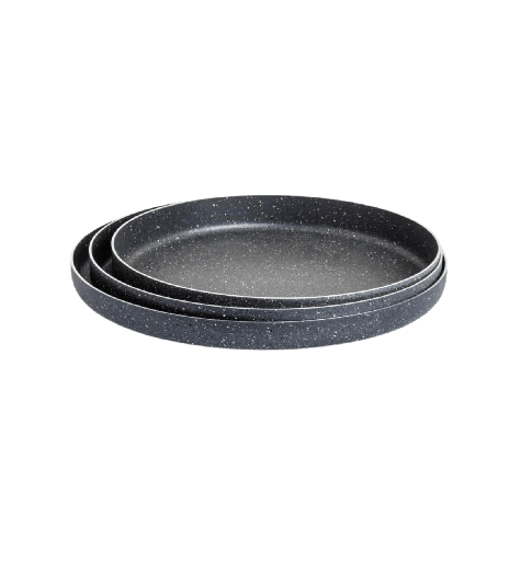 [106108] طقم صينيه بسبوسه 3 ق ساده جرانيت الجليل