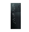 ثلاجه فريش 471 لتر ديجيتال زجاج اسود بلازما بدون مقبض FNT-MR580YGB