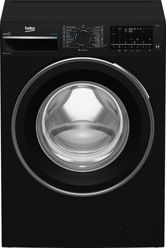 [7177882500] غساله بيكو 10ك 1600 لفه بخار ديجيتال اسود انفرتر بلوتوث B3WFU501040BCI