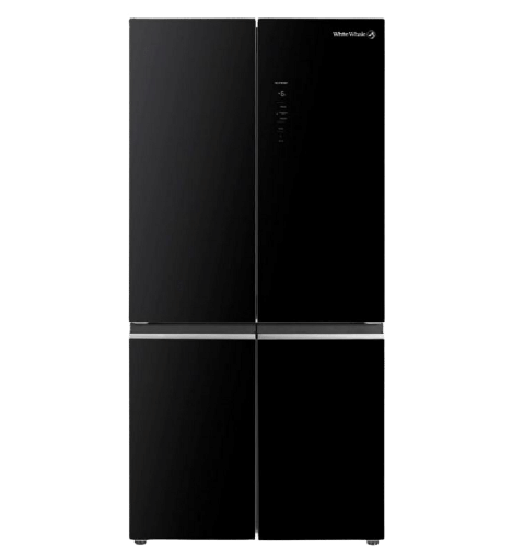 [2000928] ثلاجه وايت ويل 4 باب 450 لتر زجاج اسود انفرتر WR-G8399AB INV