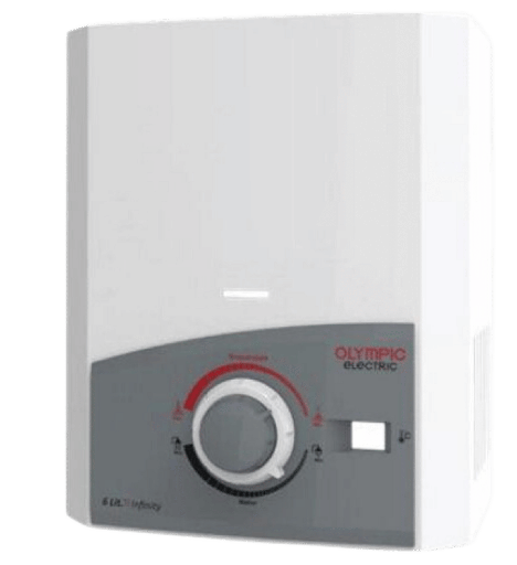 [945105585] سخان غاز اولمبيك الكتريك دلتا 6 لتر انبوبه ابيض اكرتين ديجيتال