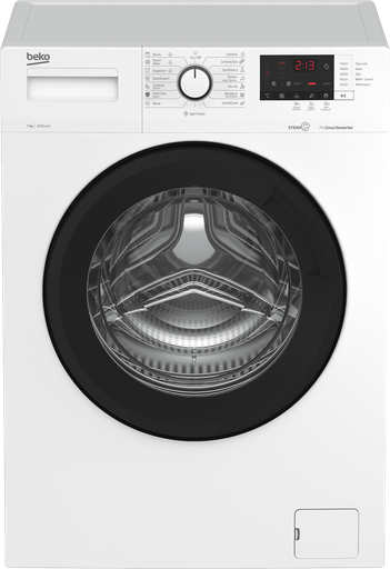 [7144843800] غساله بيكو 7ك 1000 لفه ابيض ديجيتال باب كبير اسود WTV7512XWCI