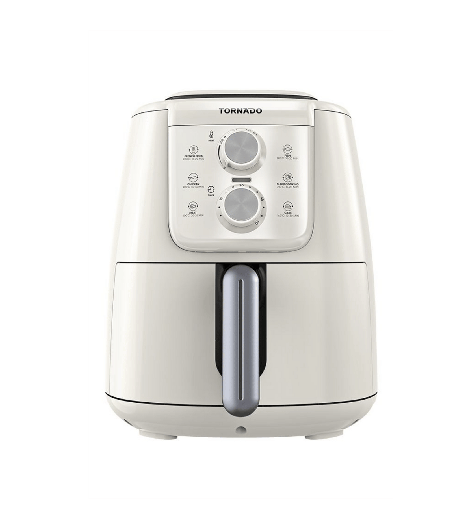 [2002738] قلايه تورنيدو بدون زيت مانوال 4 لتر 1550 وات كريمي × سلفر THF-1554M-XL-CS