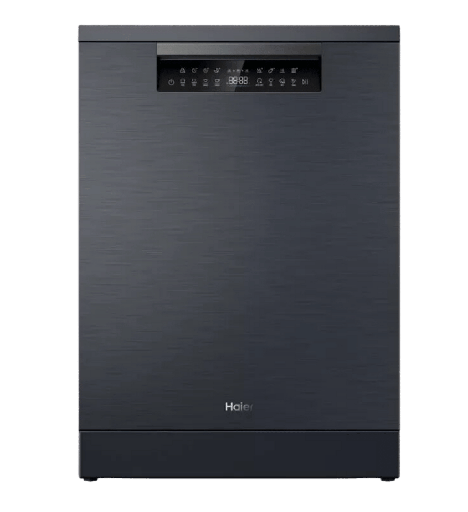 [2003028] غساله اطباق هاير 15 فرد ستانلس اسود  HDWE15-46BK6EG