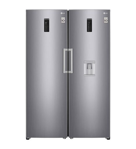 [2003107] طقم ثلاجه ال جي توينز سلفر GC-F411ELDM + GC-B414ELFM