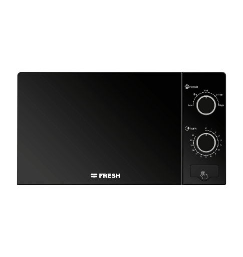 [500015993] ميكروويف فريش 20 لتر سولو ميكانيكل اسود مرايا FMW-20MC-BM