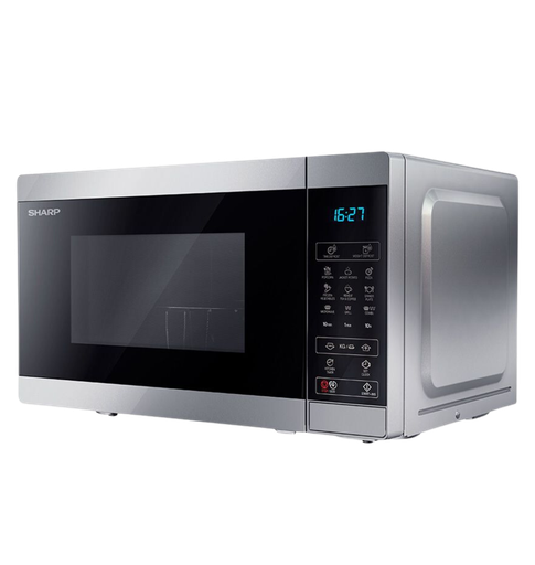 [2003745] ميكروويف شارب 25 لتر بالشوايه سلفر ديجيتال 8 قوائم للطهي الشكل الجديد R-250MGR-SL2