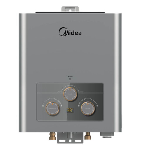 [92051160Z00021] سخان غاز ميديا 6 لتر غاز طبيعي مدخل USB سلفر /ميديا MGWH06-12MZNEG(S)