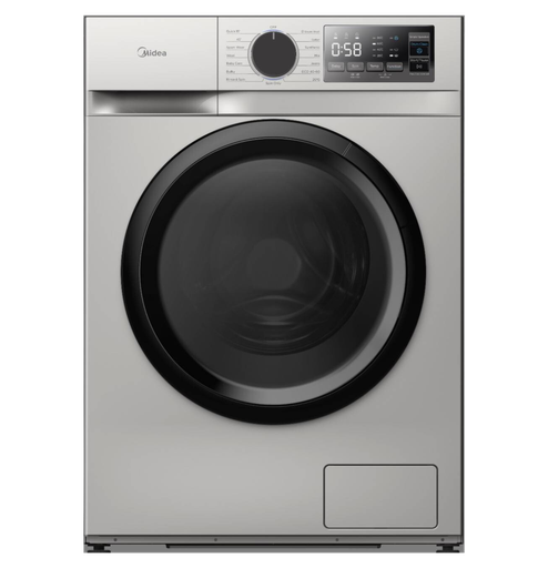 [92038110Z07473] غساله ميديا اتوماتيك 8ك 1400 لفه انفرتر سلفر بالبخار /ميديا MFN09W80B/S