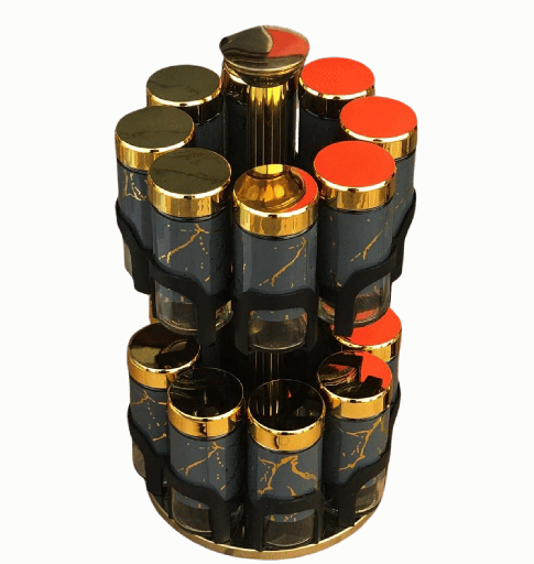 [2003830] توابل 12 مشبح - غطا دهبي