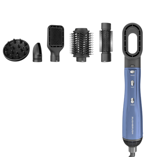 [850040834734] فرشاه شعر دواره 6×1 راش براش كحلي PLUS6 Airstyler-Navy