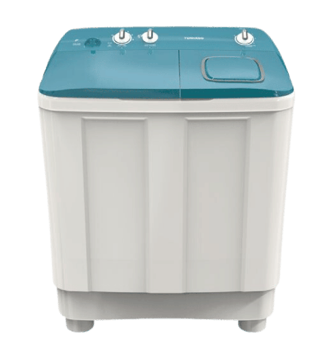 [2003902] غساله تورنيدو هاف 10ك حوضين الشكل الجديد غطاء توركواز TMH-HS10C(WA)