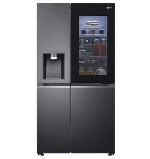 [2004013] ثلاجه ال جي 635 لتر انفرتر ديجيتال اسود حنفيه GC-X257CQHW