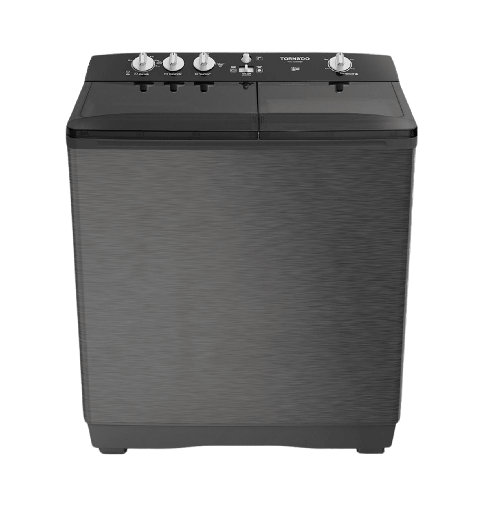 [2004044] غساله تورنيدو هاف 10ك حوضين جسم معدني سلفر TVH-HM10TS(SK)