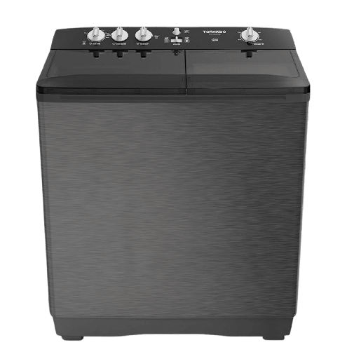 [2004045] غساله تورنيدو هاف 12ك حوضين جسم معدني سلفر TVH-HM12TS(SK)