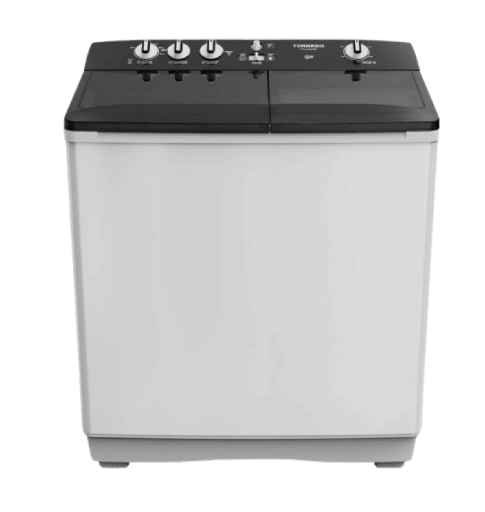 [2004065] غساله تورنيدو هاف 12ك حوضين جسم معدني ابيض TVH-HM12TS(WK)
