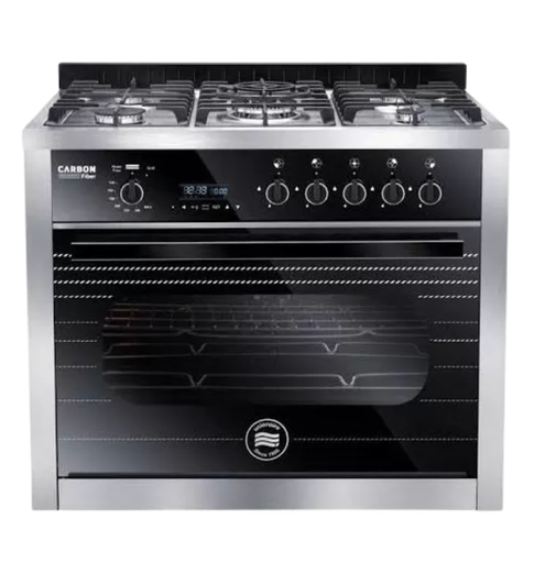 [2004069] بوتجاز يونيون اير كاربون فايبر اوتو كوك 90 ستانلس امان كامل حمالات زهر 2 مروحه بدون غطاء باب هيدروليك C69SS-GC-383-ICPS2F-GCF-2W-AL