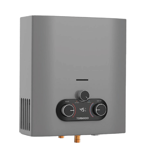 [2004109] سخان غاز تورنيدو 6 لتر غاز طبيعي بدون مدخنه سلفر 3 مفتاح مالتي باور GHE-MP6SN-S