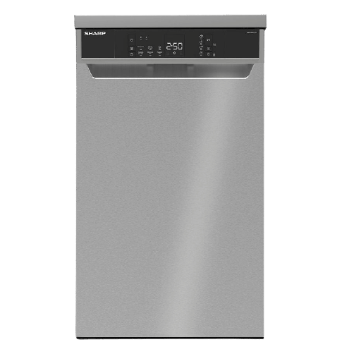 [2004110] غساله اطباق شارب 10 فرد 6 برنامج تركي ديجيتال سلفر  QW-V610-SS