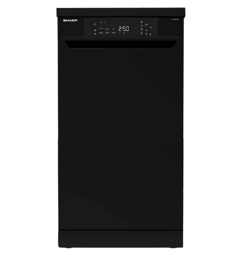 [2004111] غساله اطباق شارب 10 فرد 6 برنامج تركي ديجيتال اسود QW-V610-BK