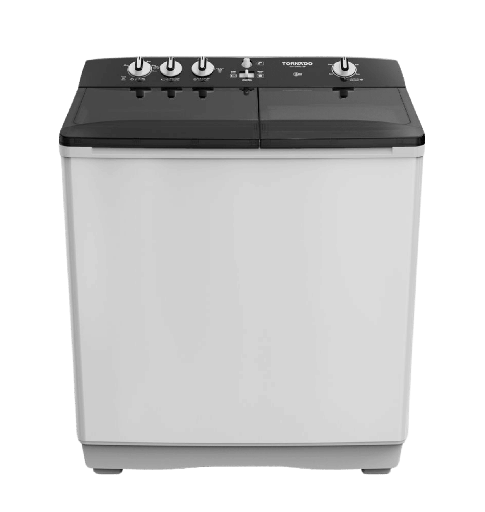 [2004117] غساله تورنيدو هاف 10ك حوضين جسم معدني ابيض TVH-HM10TS(WK)