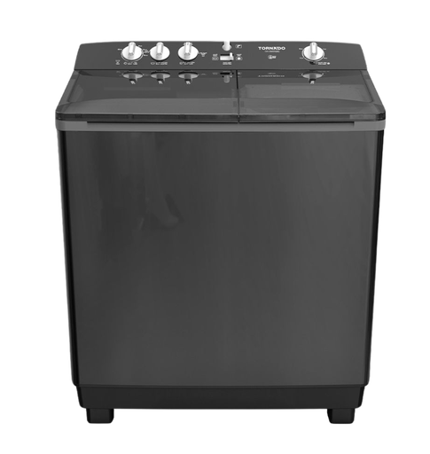 [2004131] غساله تورنيدو هاف 12ك حوضين جسم معدني بالطلمبه اسود TVH-HM12TSP(BK)