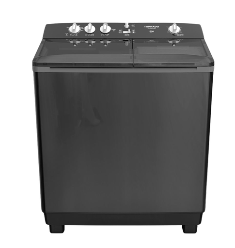 [2004133] غساله تورنيدو هاف 10ك حوضين جسم معدني بالطلمبه اسود TVH-HM10TSP(BK)